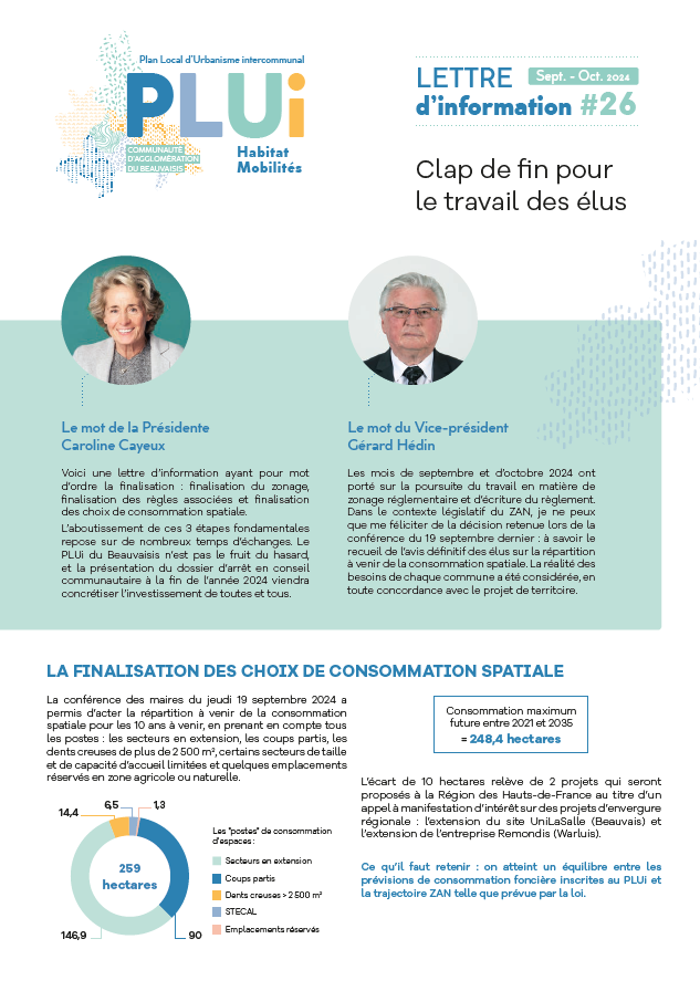 Couverture de la Lettre d’info n°26 – Septembre/octobre 2024 – Clap de fin pour le travail des élus